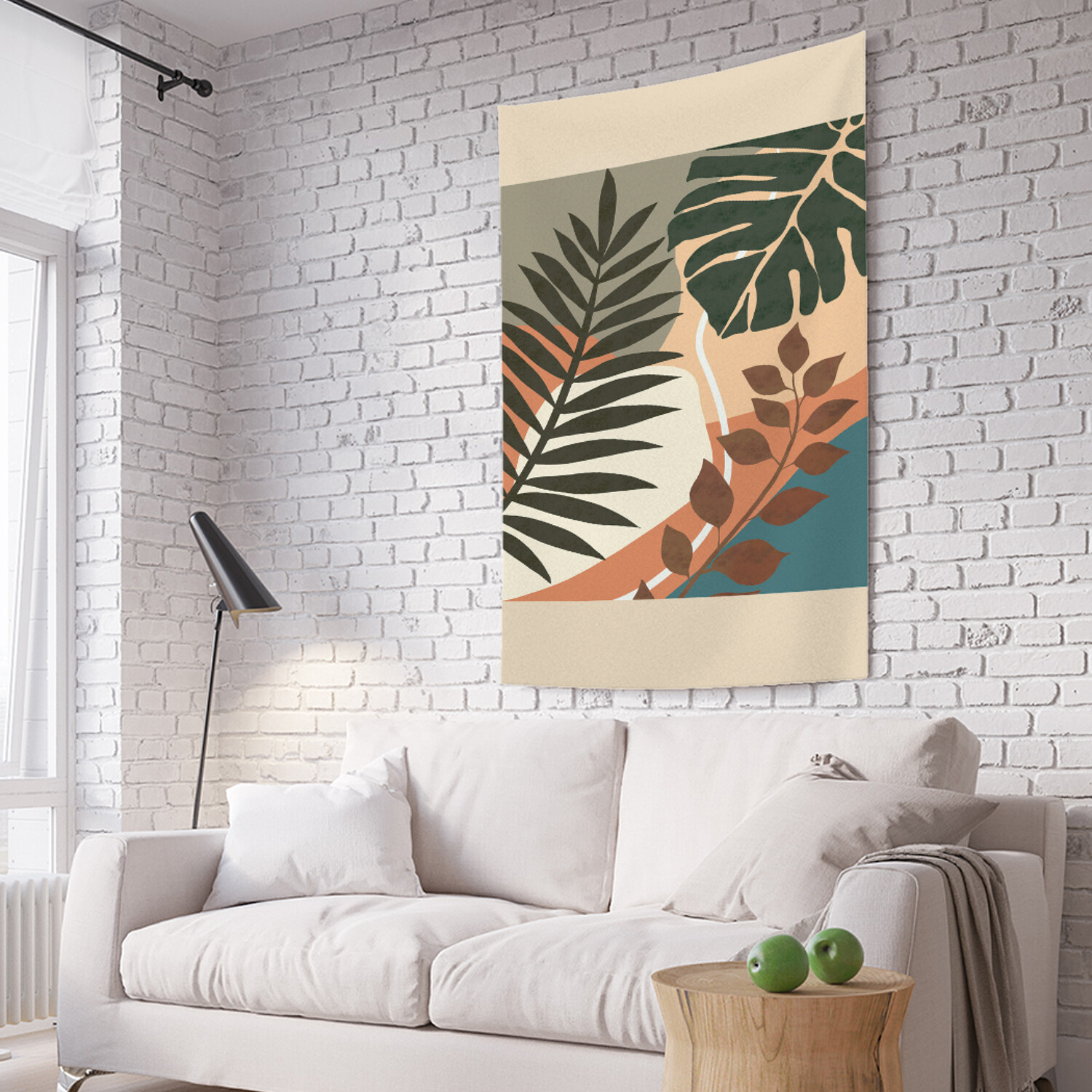 

Вертикальное фотопанно на стену JoyArty "Пальмовые листья" из ткани 150х200 см, Пальмовые листья на бежевом фоне