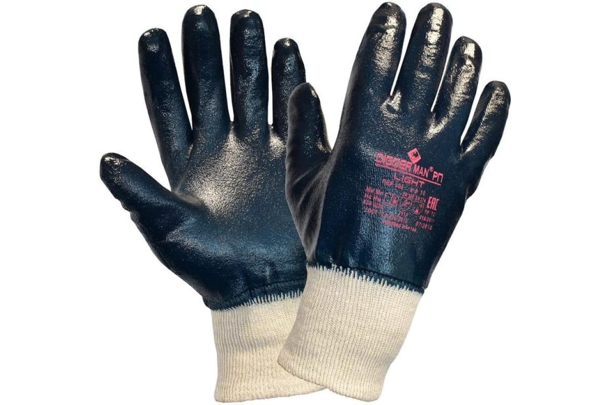 Перчатки нитриловые DIGGERMAN LIGHT РП облегченные (Размер 9), (2шт.) нитриловые облегченные перчатки diggerman