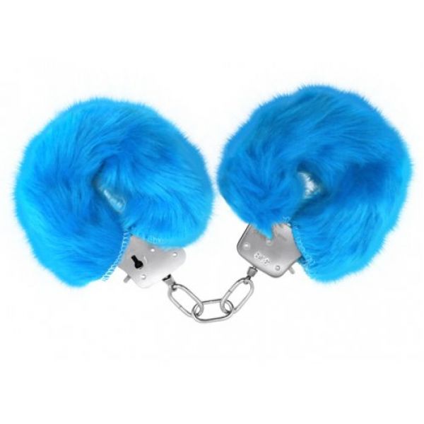 Наручники Baile с голубым мехом