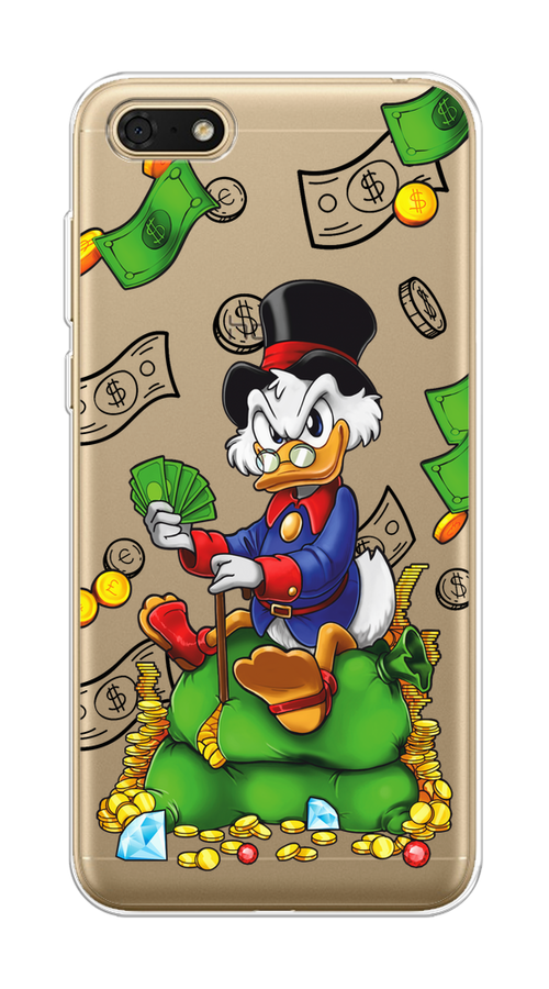 

Чехол на Huawei Y5 Prime 2018/Y5 2018 "Scrooge Richness", Черный;синий;зеленый, 66350-1