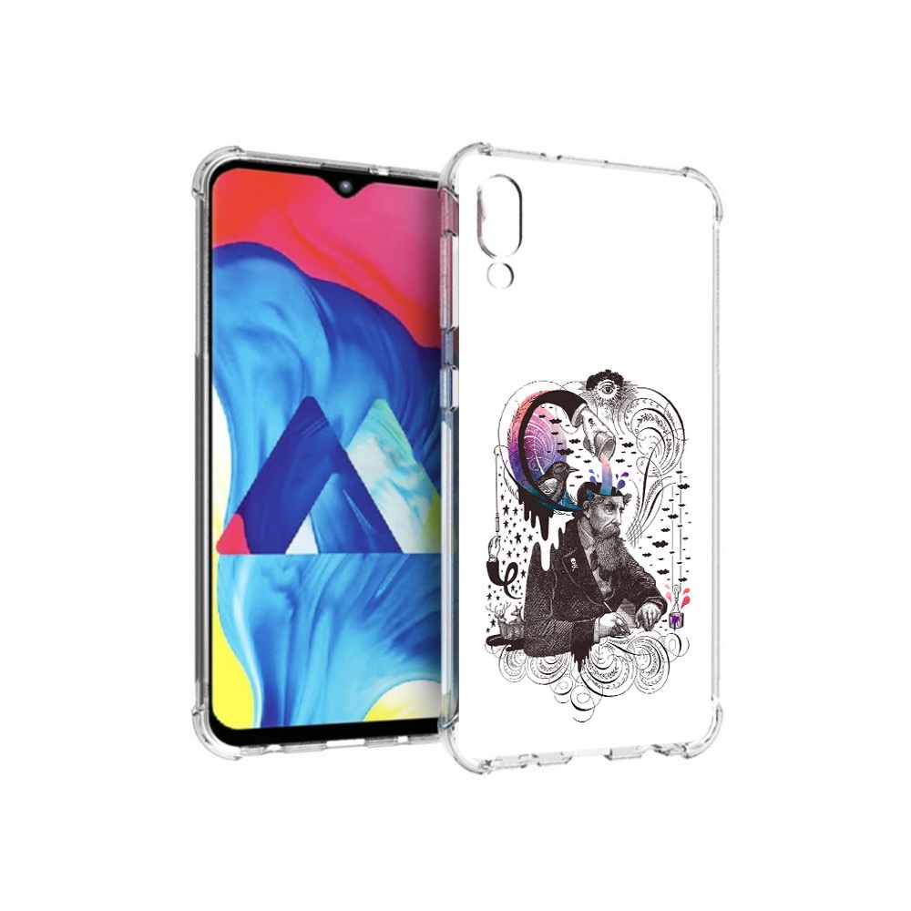 

Чехол MyPads Tocco для Samsung Galaxy M10 абстракция думающий мужчина (PT128878.532.210), Прозрачный, Tocco