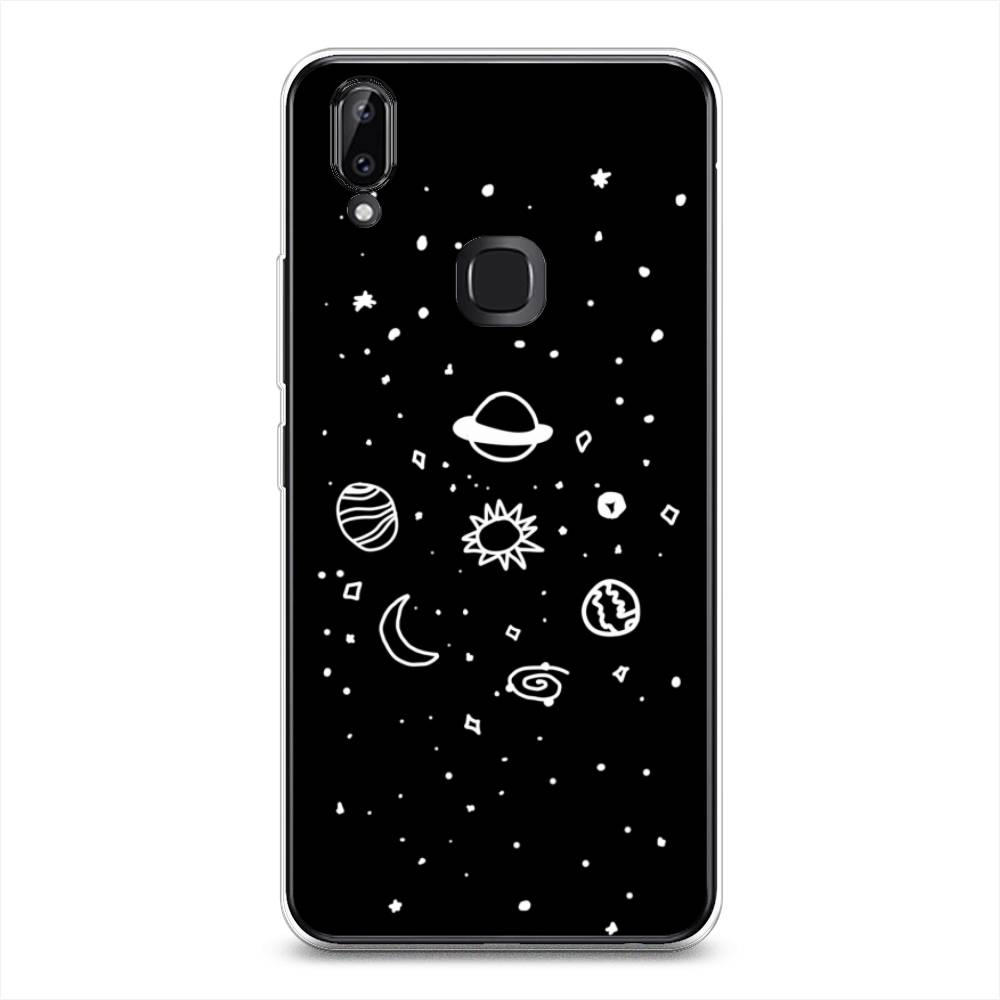 

Чехол для Vivo Y85/V9 "Дудл солнечной системы", Бежевый;серый, 260350-2