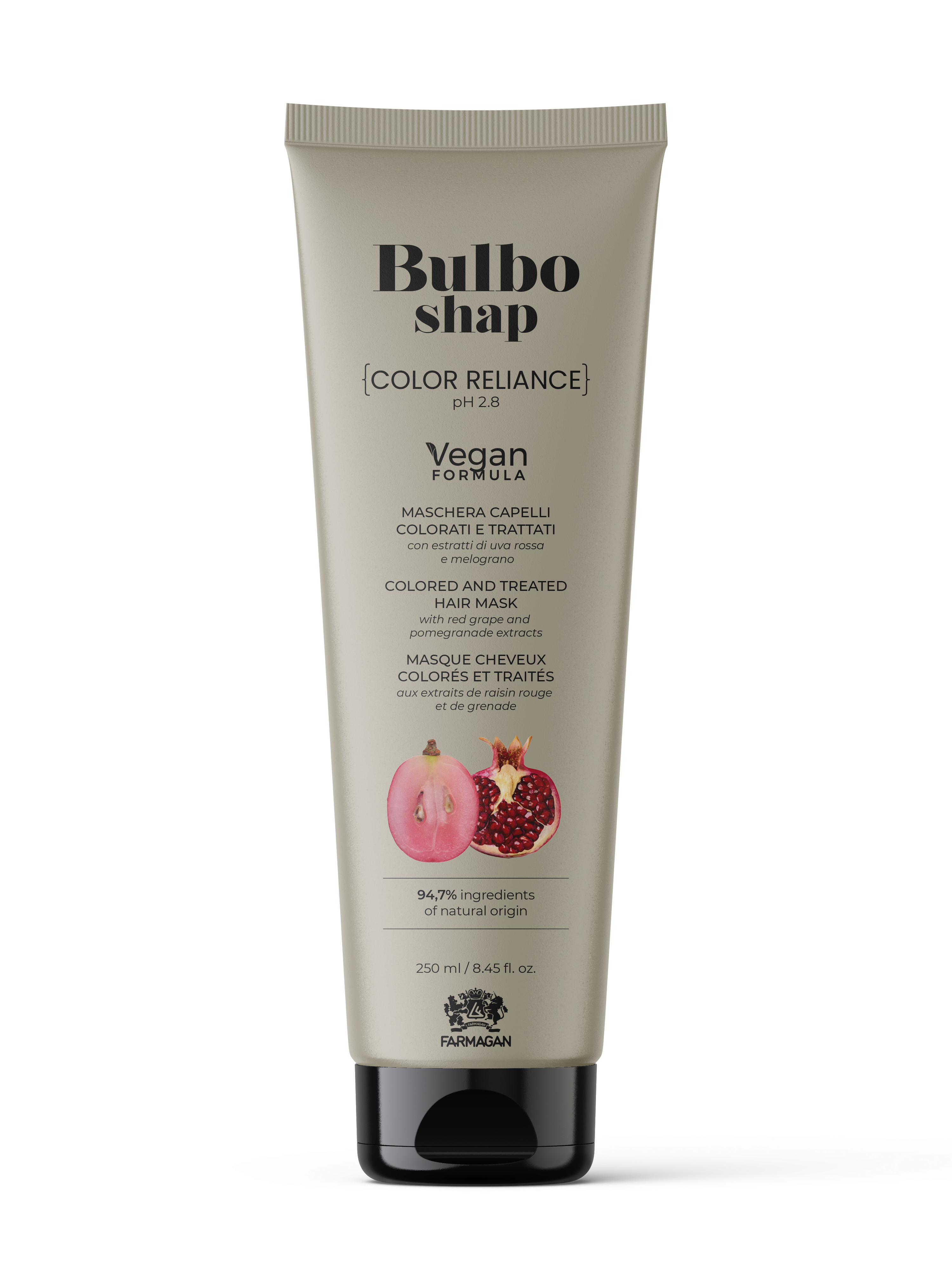 Маска для окрашенных и поврежденных волос Farmagan Bulbo Shap Color Reliance 250мл yllozure шампунь для волос восстановление структуры для окрашенных и термически поврежденных