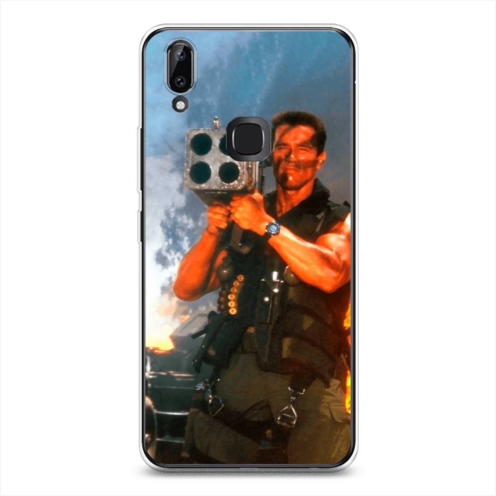 

Чехол для Vivo Y85/V9 "Арнольд Шварцнеггер с базукой", Голубой;коричневый, 260350-6