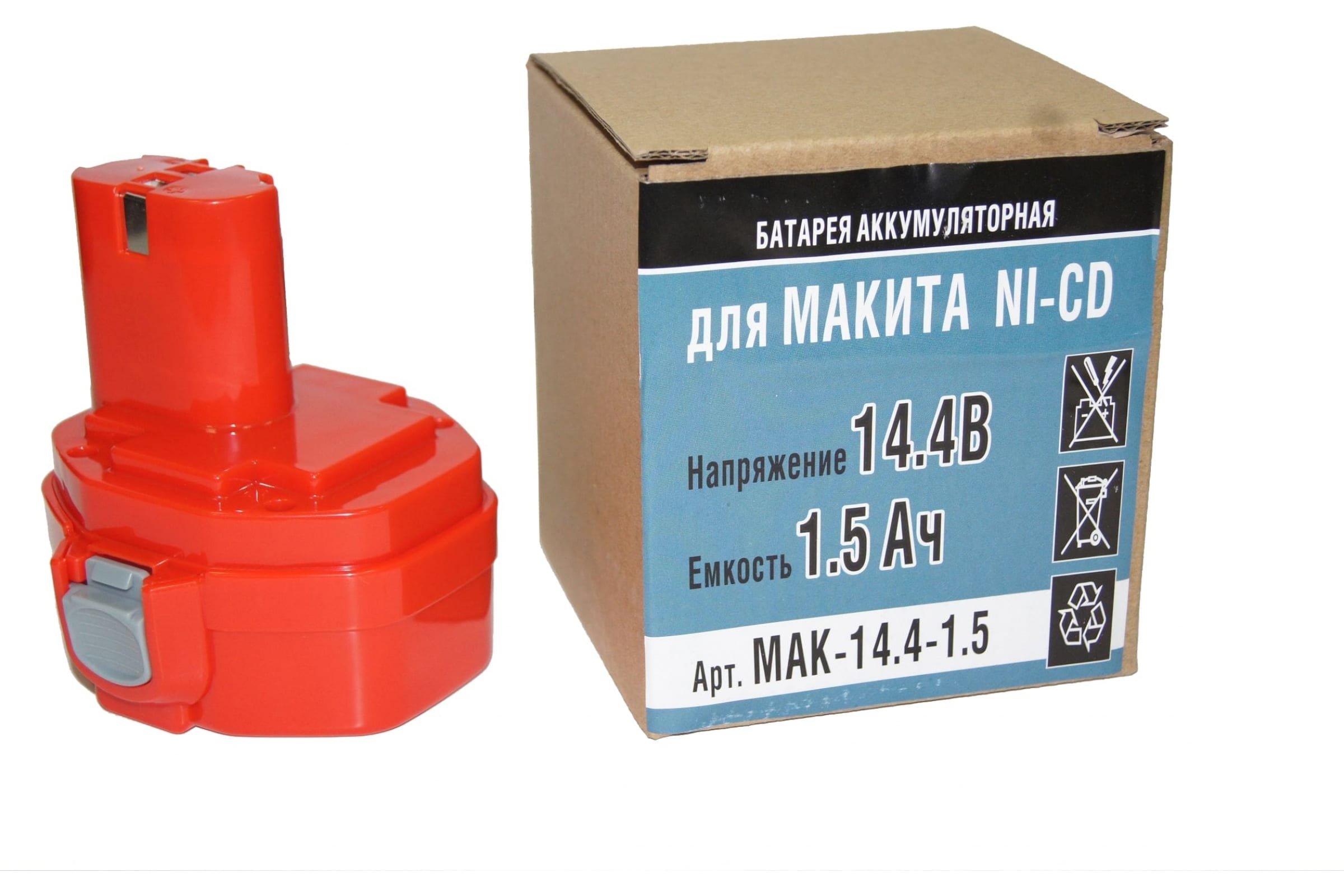 

P.I.T. Аккумулятор Ni-CD 14,4V 1.5 AН Makita подходит к 6281DWPE кор. Mak-14,4-1,5