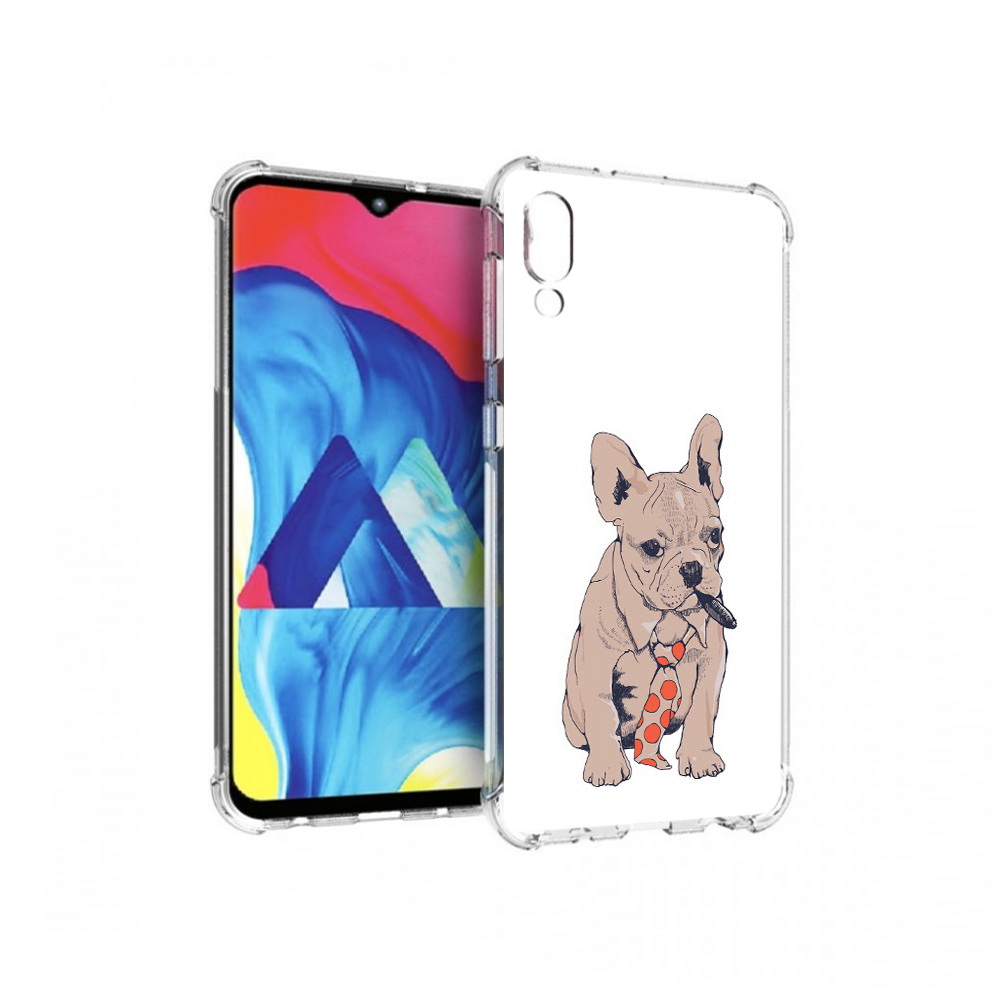 

Чехол MyPads Tocco для Samsung Galaxy M10 бульдог с сигарой (PT128878.532.250), Прозрачный, Tocco