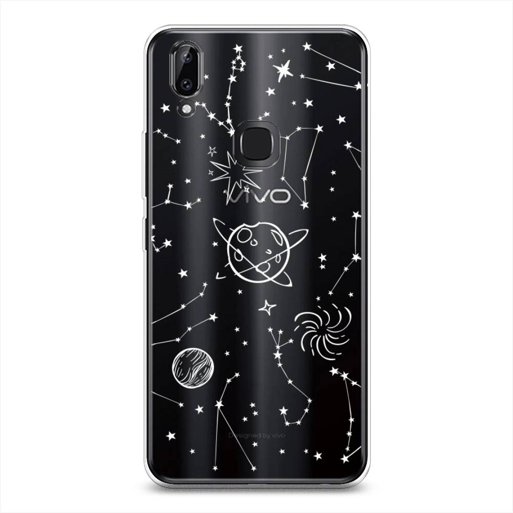 

Чехол для Vivo Y85/V9 "Планеты в космосе", Белый, 260350-2
