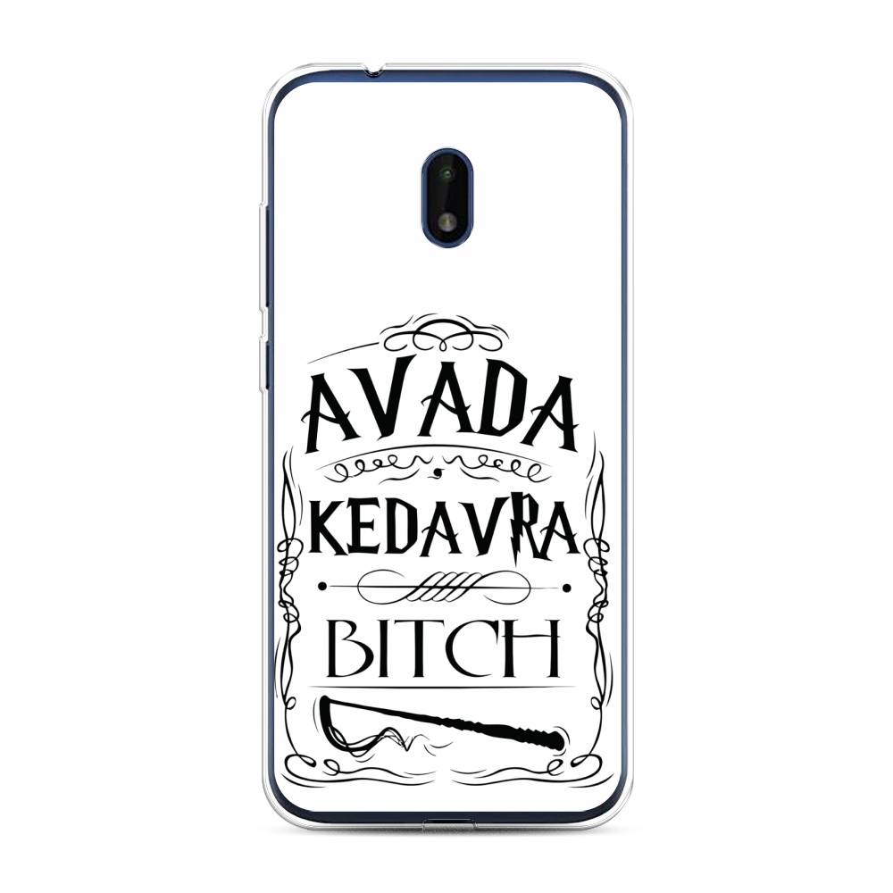 

Чехол на Nokia C1 Plus "Avada kedavra bitch", Белый;серый;черный, 124650-6
