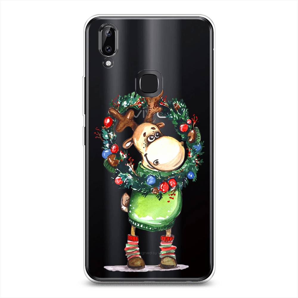 

Чехол для Vivo Y85/V9 "Олень с новогодним венком", 260350-4