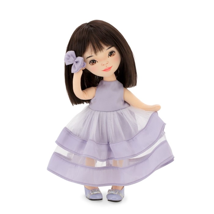 Мягкая кукла Orange Toys Lilu в фиолетовом платье, 32 см