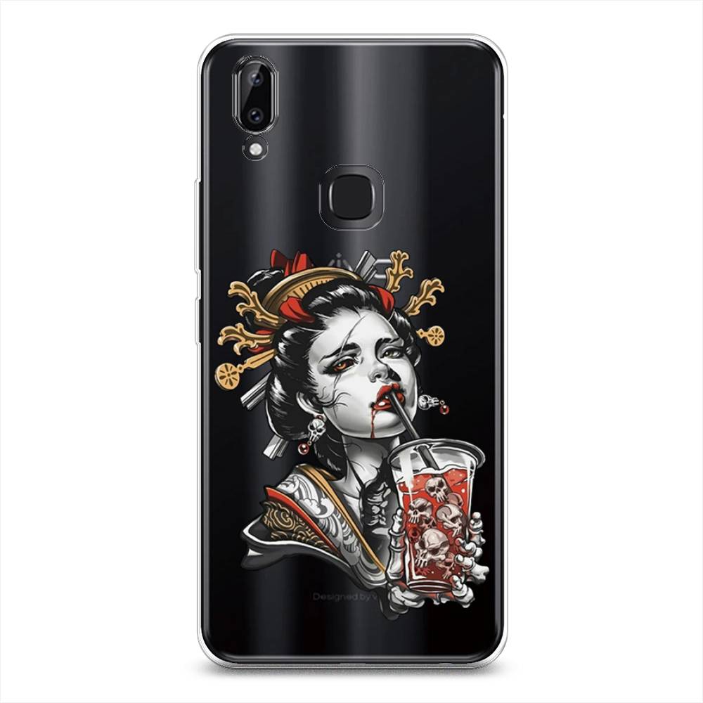 

Чехол для Vivo Y85/V9 "Опасная гейша", Красный;черный;серый, 260350-4