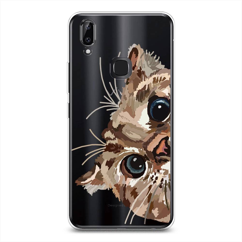 

Чехол для Vivo Y85/V9 "Любопытный кот", Коричневый;синий;черный, 260350-1