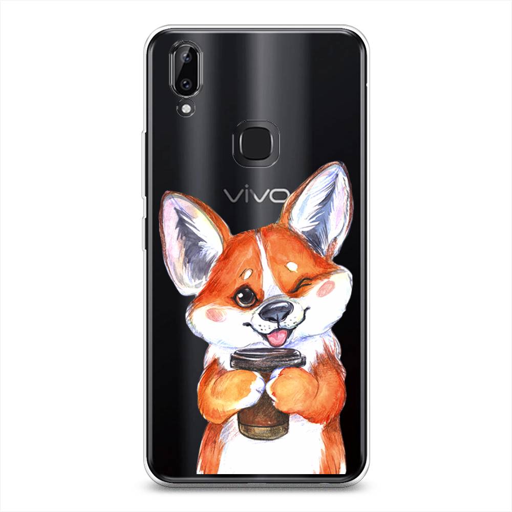 

Чехол для Vivo Y85/V9 "Корги с кофе", Оранжевый;белый, 260350-4