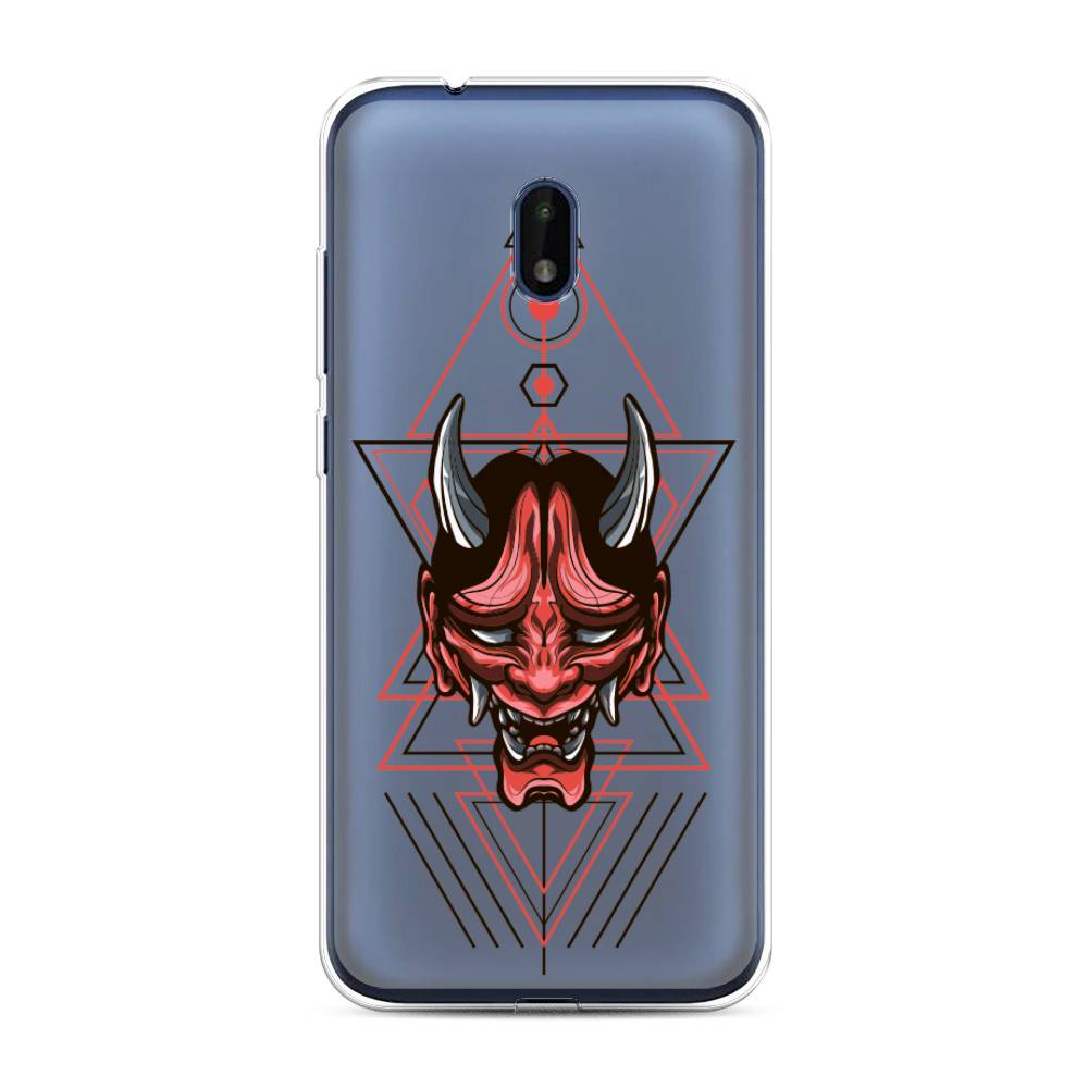 

Чехол на Nokia C1 Plus "Hanya Oni mask", Серый;красный;черный, 124650-4