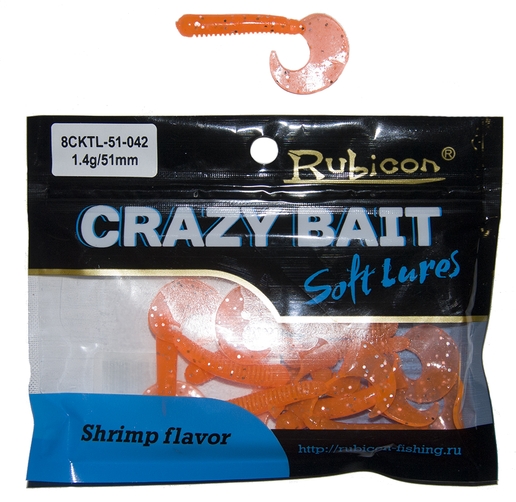 

Силиконовая приманка RUBICON Crazy Bait CKTL 1.4g, 51mm, цвет 042 (10 шт), Оранжевый, Crazy Bait CKTL