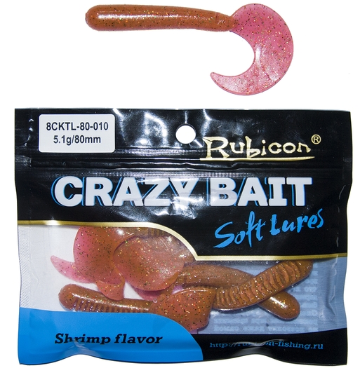 

Силиконовая приманка RUBICON Crazy Bait CKTL 5.1g, 80mm, цвет 010 (7 шт), Оранжевый, Crazy Bait CKTL