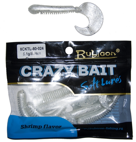 

Силиконовая приманка RUBICON Crazy Bait CKTL 5.1g, 80mm, цвет 024 (7 шт), Белый, Crazy Bait CKTL