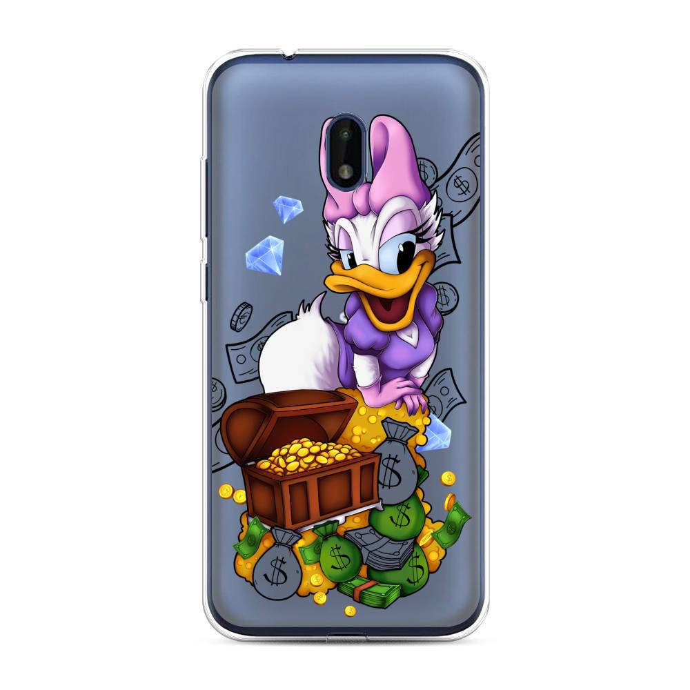 

Чехол на Nokia C1 Plus "Rich Daisy Duck", Коричневый;белый;фиолетовый, 124650-6