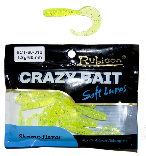 

Силиконовая приманка RUBICON Crazy Bait CT 1.8g, 60mm, цвет 012 (10 шт), Желтый, Crazy Bait CT