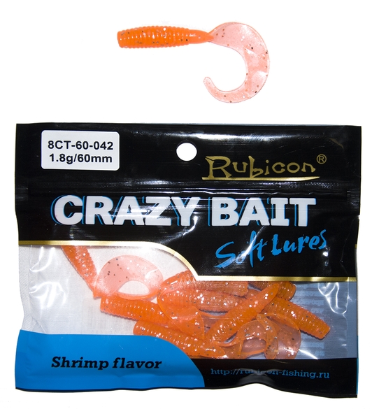 

Силиконовая приманка RUBICON Crazy Bait CT 1.8g, 60mm, цвет 042 (10 шт), Оранжевый, Crazy Bait CT