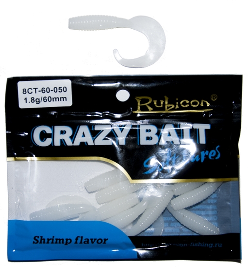 

Силиконовая приманка RUBICON Crazy Bait CT 1.8g, 60mm, цвет 050 (10 шт), Белый, Crazy Bait CT