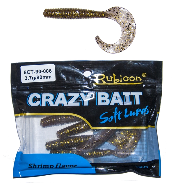 Силиконовая приманка RUBICON Crazy Bait CT 3.7g, 90mm, цвет 006 (6 шт)