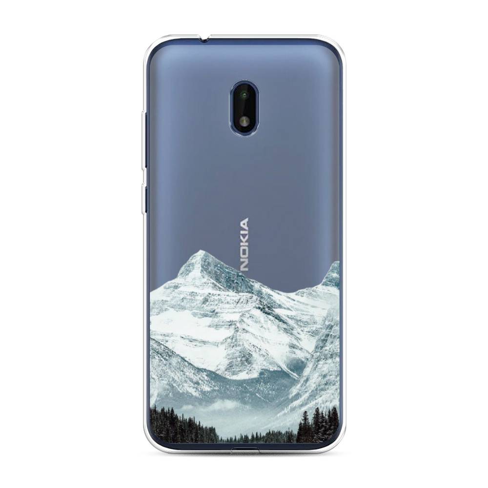 

Чехол на Nokia C1 Plus "Горы арт 1", Белый;зеленый, 124650-2