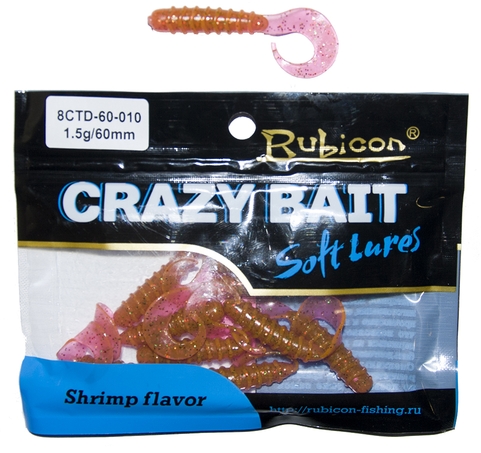 

Силиконовая приманка RUBICON Crazy Bait CTD 1.5g, 60mm, цвет 010 (10 шт), Оранжевый, Crazy Bait CTD