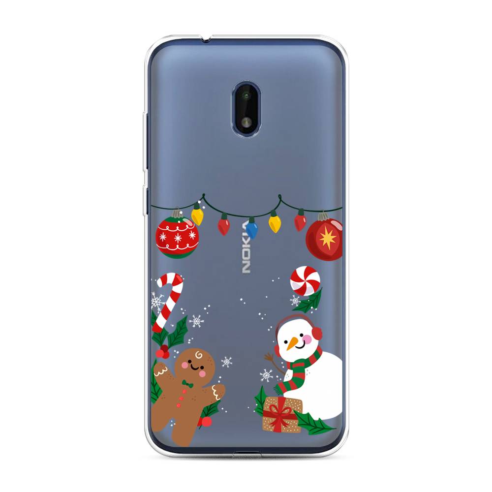

Чехол на Nokia C1 Plus "Новогоднее настроение", Коричневый;красный;зеленый, 124650-5
