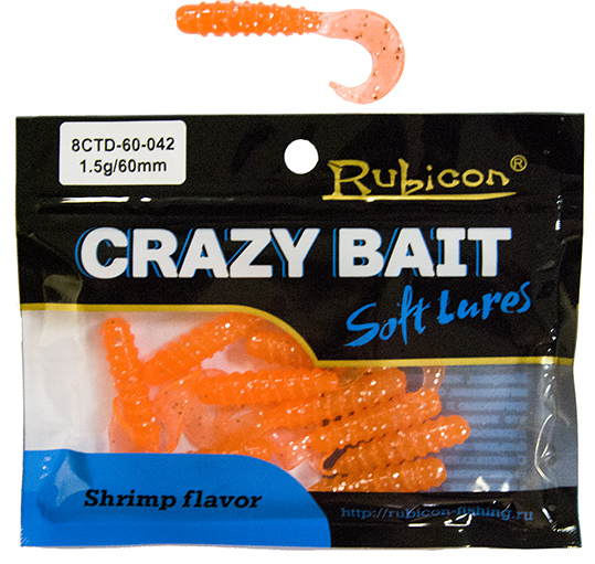 Силиконовая приманка RUBICON Crazy Bait CTD 1.5g, 60mm, цвет 042 (10 шт)