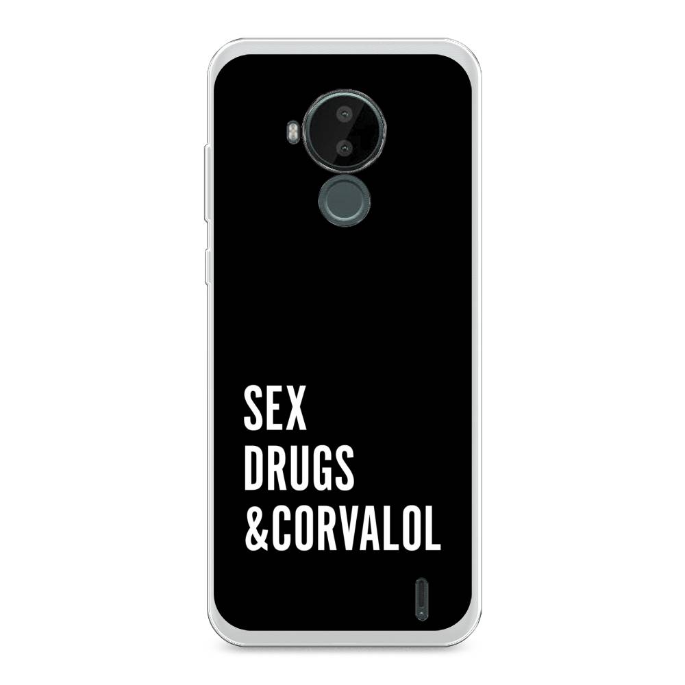 

Чехол на Nokia C30 "Corvalol", Черный;серый;белый, 124850-6