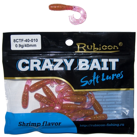 

Силиконовая приманка RUBICON Crazy Bait CTF 0.9g, 40mm, цвет 010 (16 шт), Оранжевый, Crazy Bait CTF