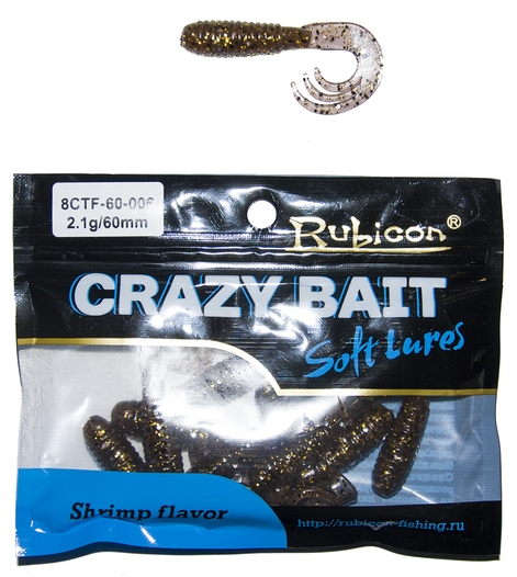 

Силиконовая приманка RUBICON Crazy Bait CTF 2.1g, 60mm, цвет 006 (10 шт), Коричневый, Crazy Bait CTF