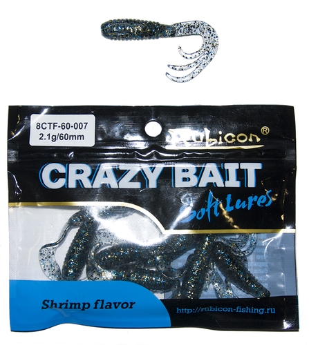 Силиконовая приманка RUBICON Crazy Bait CTF 2.1g, 60mm, цвет 007 (10 шт)