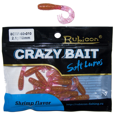 

Силиконовая приманка RUBICON Crazy Bait CTF 2.1g, 60mm, цвет 010 (10 шт), Оранжевый, Crazy Bait CTF