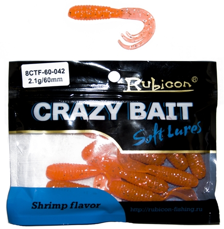 

Силиконовая приманка RUBICON Crazy Bait CTF 2.1g, 60mm, цвет 042 (10 шт), Оранжевый, Crazy Bait CTF