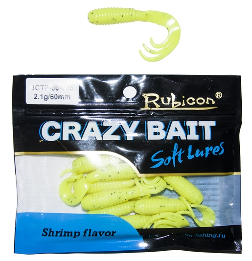

Силиконовая приманка RUBICON Crazy Bait CTF 2.1g, 60mm, цвет 055 (10 шт), Желтый, Crazy Bait CTF