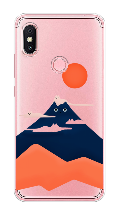 

Чехол на Xiaomi Redmi S2 (Redmi Y2) "Кот-гора", Черный;оранжевый, 33650-4