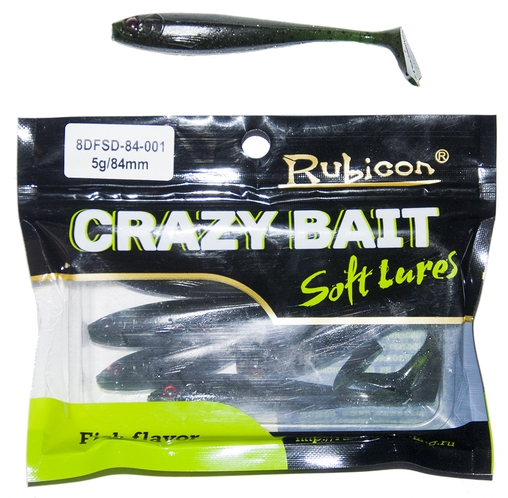 

Силиконовая приманка RUBICON Crazy Bait DFSD 5g, 84mm, цвет 001 (6 шт), Зеленый, Crazy Bait DFSD