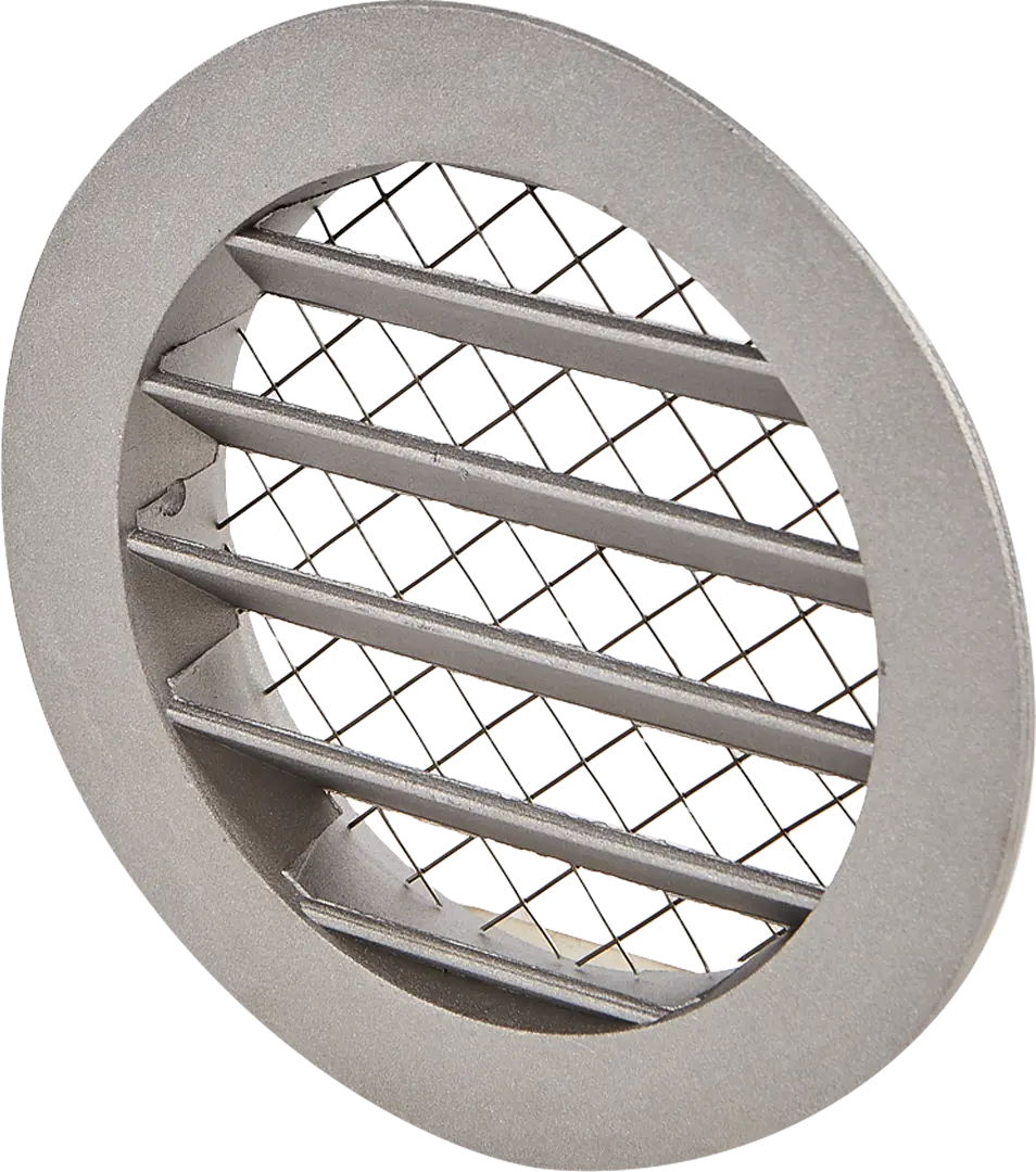 Решётка вентиляционная с сеткой Ore Alu D100 мм металл цвет нержавеющая сталь туалет сима с сеткой 29 х 38 х 10 5 красный fix