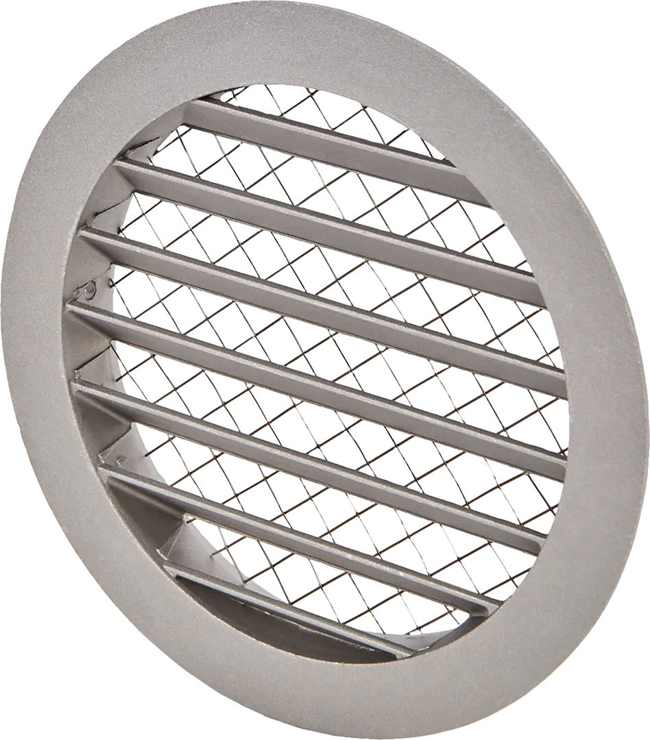 Решётка вентиляционная с сеткой Ore Alu D125 мм металл цвет нержавеющая сталь туалет сима с сеткой 29 х 38 х 10 5 красный fix
