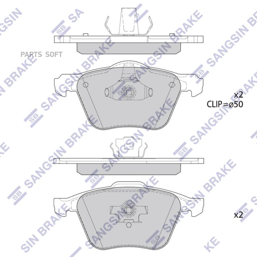 

Колодки Тормозные Вольво/Volvo Xc90 02> Передние Sangsin brake арт. SP4363