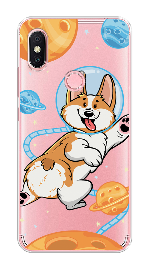 

Чехол на Xiaomi Redmi S2 (Redmi Y2) "Корги-космонавт", Голубой;бежевый;белый, 33650-1