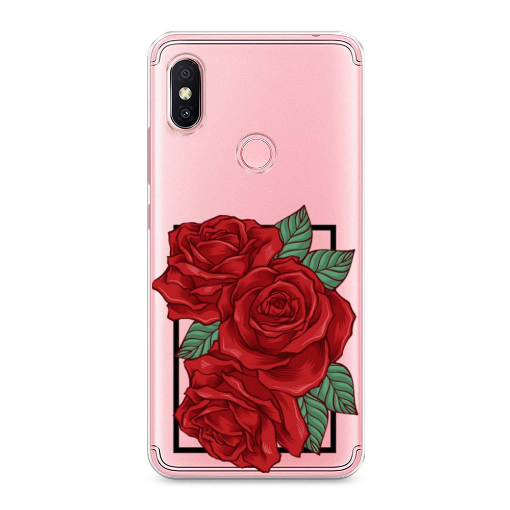 

Чехол на Xiaomi Redmi S2 (Redmi Y2) "Три алые розы", Красный, 33650-2