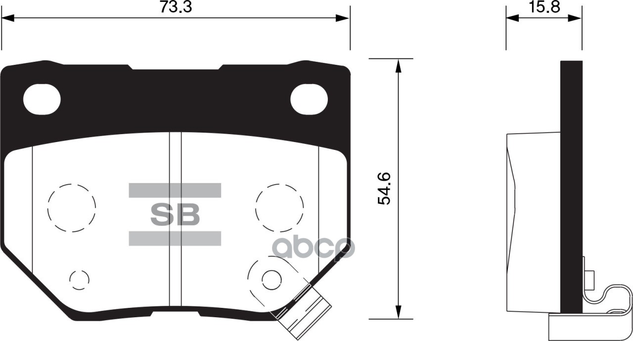 фото Колодки тормозные субару/subaru impreza 00- задние sangsin brake арт. sp1487