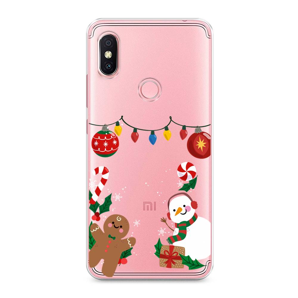 

Чехол на Xiaomi Redmi S2 (Redmi Y2) "Новогоднее настроение", Коричневый;красный;зеленый, 33650-5