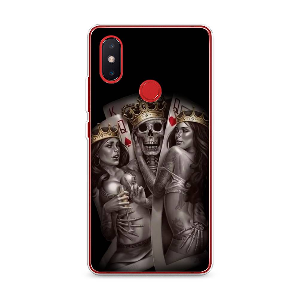 

Чехол на Xiaomi Mi 8 SE "Карты король и королевы", Серый;желтый, 33750-6