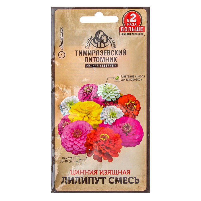 

Семена цинния Тимирязевский питомник Лилипут Of000120543 1 уп.