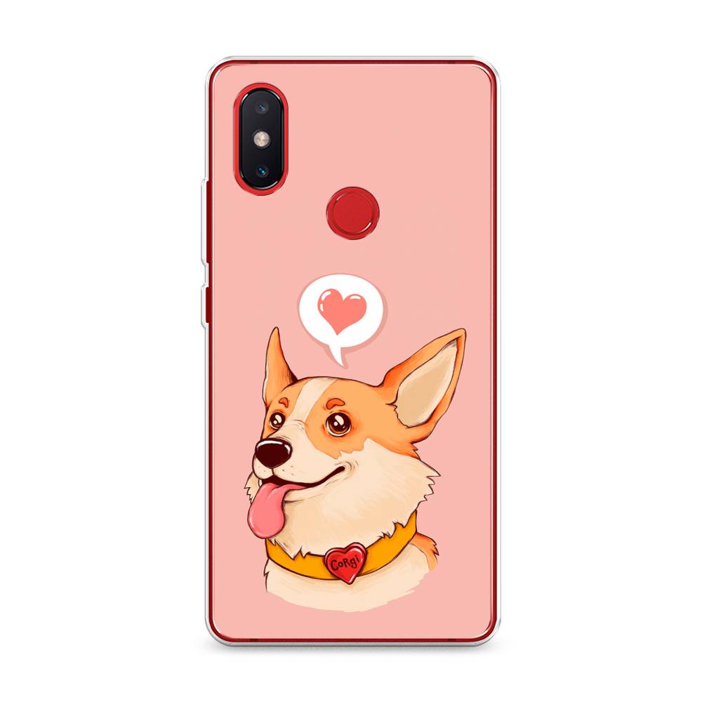 

Чехол на Xiaomi Mi 8 SE "Корги язык", Розовый;коричневый, 33750-1