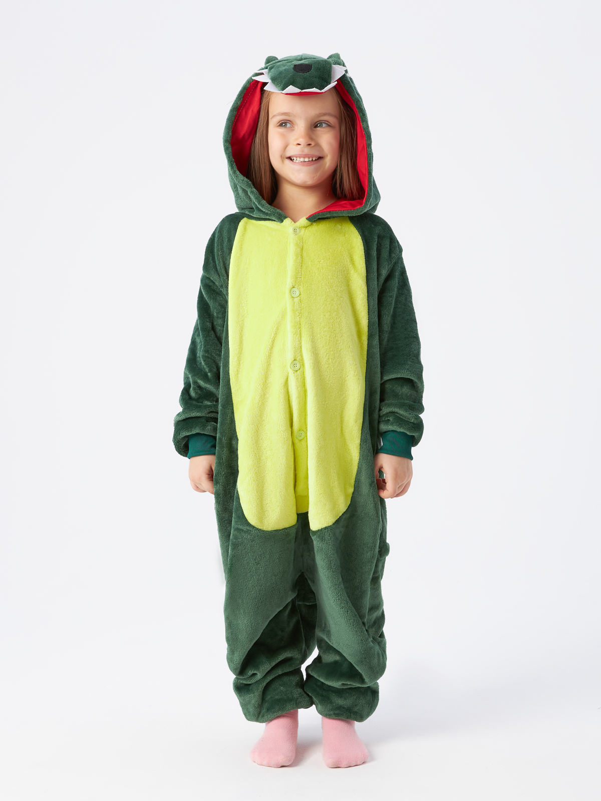 Кигуруми для детей Зеленый Динозавр, 115 размер, RT-KO13